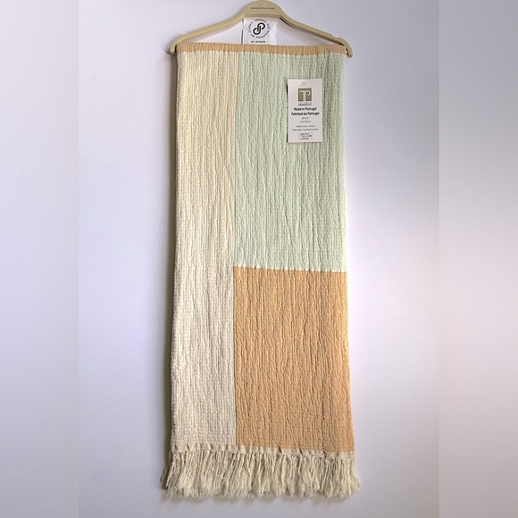 🎁Texteis Penedo Throw Blanket - Mint Color Block